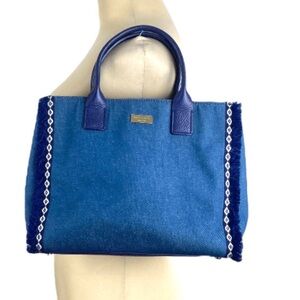 17. Kate Spade Morelia Place Caylah Denim Fringe Tote - NWOT